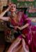 Picture of Exquisite Organza Medium Violet Red Saree