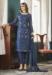 Picture of Georgette Dark Slate Grey Straight Cut Salwar Kameez