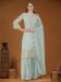 Picture of Georgette Powder Blue Straight Cut Salwar Kameez