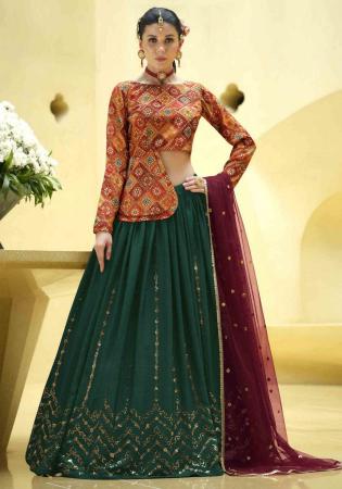 Picture of Elegant Silk Dark Slate Grey Lehenga Choli