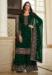 Picture of Georgette Dark Green Straight Cut Salwar Kameez