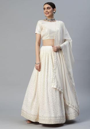 Picture of Graceful Georgette Off White Lehenga Choli