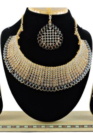 Picture of Appealing Dark Khaki Necklace Set