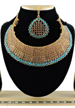 Picture of Splendid Dark Khaki Necklace Set