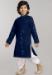 Picture of Marvelous Georgette Navy Blue Kids Kurta Pyjama