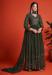 Picture of Gorgeous Georgette Dark Olive Green Party Wear Gown