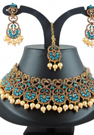 Picture of Ravishing Steel Blue Necklace Set