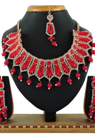 Picture of Pretty Red Necklace Set