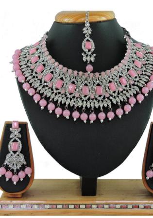 Picture of Ravishing Rosy Brown Necklace Set