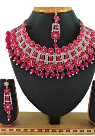 Picture of Fine Deep Pink Necklace Set