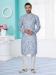 Picture of Wonderful Cotton Light Steel Blue Kurtas