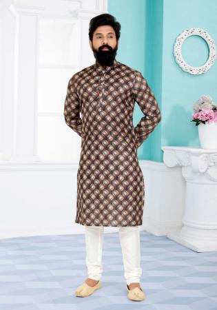 Picture of Taking Cotton Slate Grey Kurtas