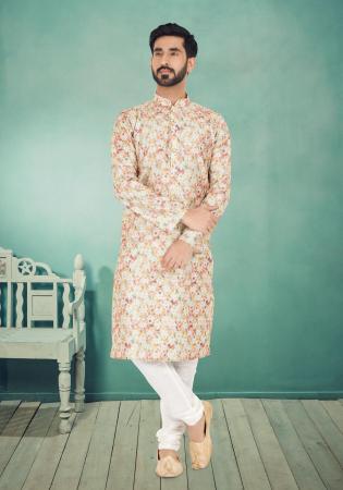 Picture of Grand Silk Off White Kurtas