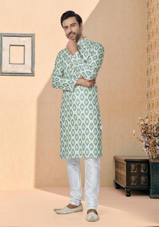 Picture of Ideal Silk Dark Sea Green Kurtas