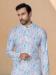 Picture of Radiant Silk Light Steel Blue Kurtas