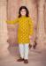 Picture of Fascinating Cotton Dark Golden Rod Kids Kurta Pyjama