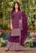 Picture of Sightly Georgette Purple Straight Cut Salwar Kameez