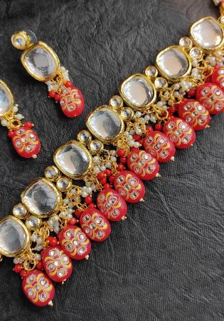 Picture of Beauteous Indian Red Necklace Set