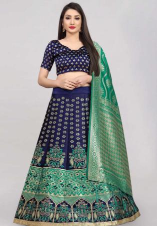 Picture of Resplendent Silk Midnight Blue Lehenga Choli