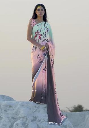 Picture of Superb Crepe & Satin Tan Saree