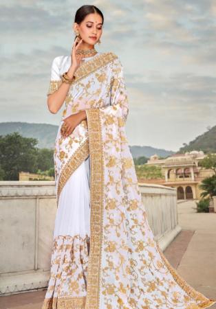 Picture of Grand Georgette White Saree