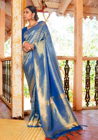 Picture of Ideal Silk Midnight Blue Saree