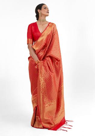 Picture of Pleasing Silk Dark Red Saree