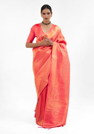 Picture of Fine Silk Light Salmon Saree