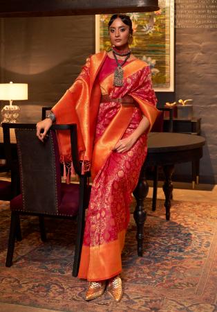 Picture of Radiant Silk Dark Salmon Saree