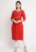 Picture of Wonderful Rayon & Cotton Crimson Kurtis And Tunic