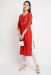 Picture of Wonderful Rayon & Cotton Crimson Kurtis And Tunic