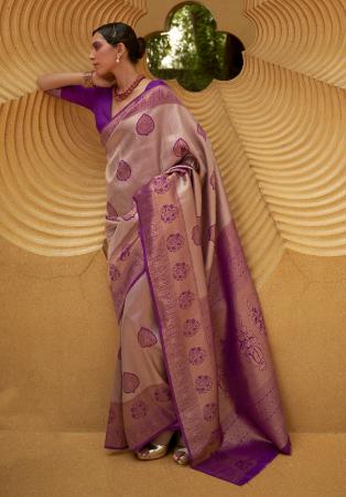 Picture of Excellent Silk Rosy Brown Saree