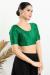 Picture of Delightful Silk Dark Green Designer Blouse