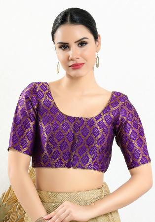 Picture of Beauteous Georgette Purple Designer Blouse