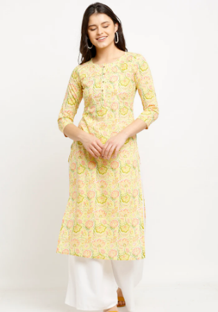 Picture of Sightly Cotton Tan Kurtis & Tunic