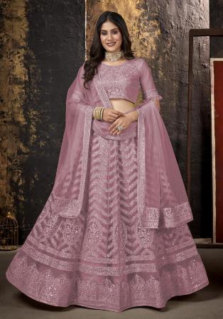 Picture of Taking Net Plum Lehenga Choli