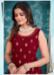 Picture of Georgette Dark Red Straight Cut Salwar Kameez