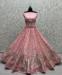 Picture of Good Looking Net Rosy Brown Lehenga Choli