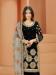 Picture of Silk Dark Slate Grey Straight Cut Salwar Kameez