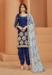 Picture of Silk Midnight Blue Straight Cut Salwar Kameez