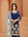 Picture of Silk Midnight Blue Straight Cut Salwar Kameez