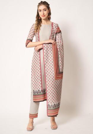 Picture of Splendid Chiffon Thistle Straight Cut Salwar Kameez