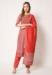 Picture of Charming Chiffon Tomato Straight Cut Salwar Kameez