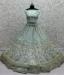 Picture of Fine Net Light Steel Blue Lehenga Choli