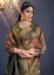 Picture of Wonderful Silk Dark Olive Green Saree