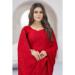 Picture of Nice Chiffon & Georgette & Net Dark Red Saree