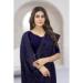 Picture of Appealing Chiffon & Georgette & Net Navy Blue Saree