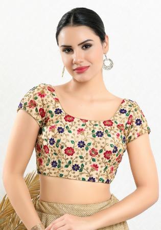 Picture of Marvelous Cotton & Silk Bisque Designer Blouse