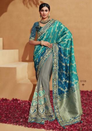 Picture of Fine Silk Teal Saree