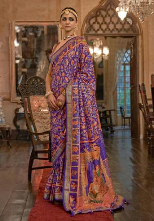 Picture of Grand Satin Dark Orchid Saree